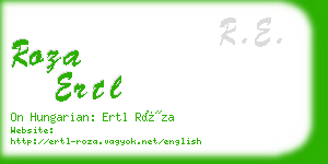 roza ertl business card